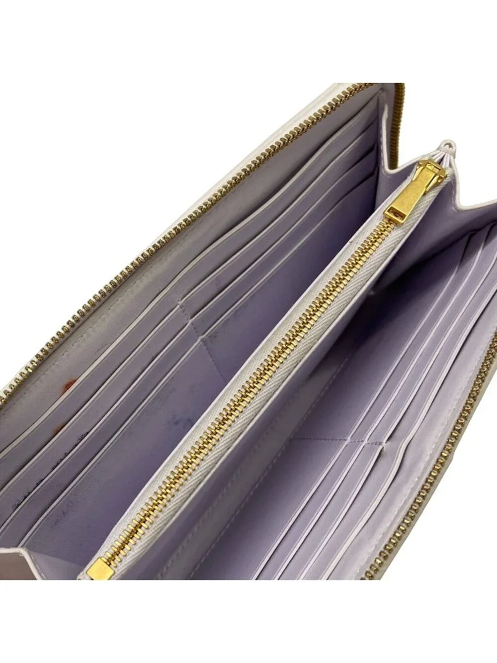 Bottega Veneta Wallet Cassette Light Purple Zip Around Leather